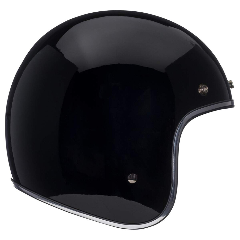 Bell Custom 500 Open-Face Motorcycle Helmet(Solid Black Large)