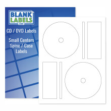 Lege etiketten CD/DVD-etiketten - Memorex Full Face Compatible Small Center Style - Permanent wit mat - Gegarandeerd voor inkjet en laser - Gemakkelij