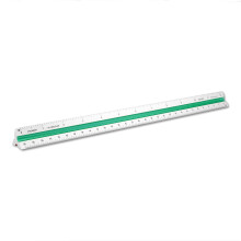 Alumicolor 3451-1 Aluminium-Architekten-Mastab, metrisch, farbkodiert, massiv, 30 cm, Silber