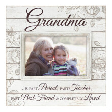 Malden International Designs Sun Washed Words Grandma Cream Distressed Picture Frame 4x6 Cream