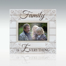 Malden International Designs Sun Washed Words Family Distressed Cream Picture Frame 4x6 Cream