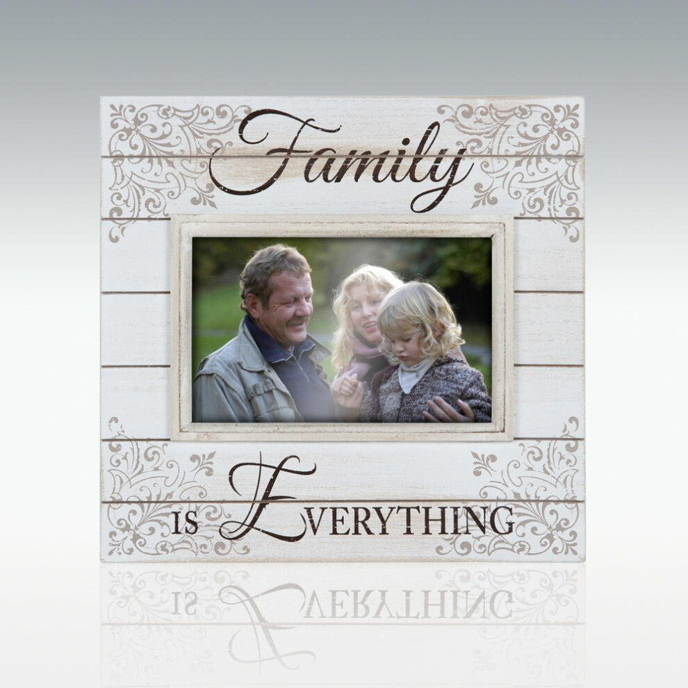 Malden International Designs Slonce Worded Words Family Cream Cream Ramka 4X6 Krem ??Krem ??4X6-image