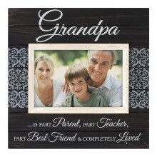 Malden International Designs Sun Washed Words Grandpa Distressed Black Picture Frame 4x6 Black
