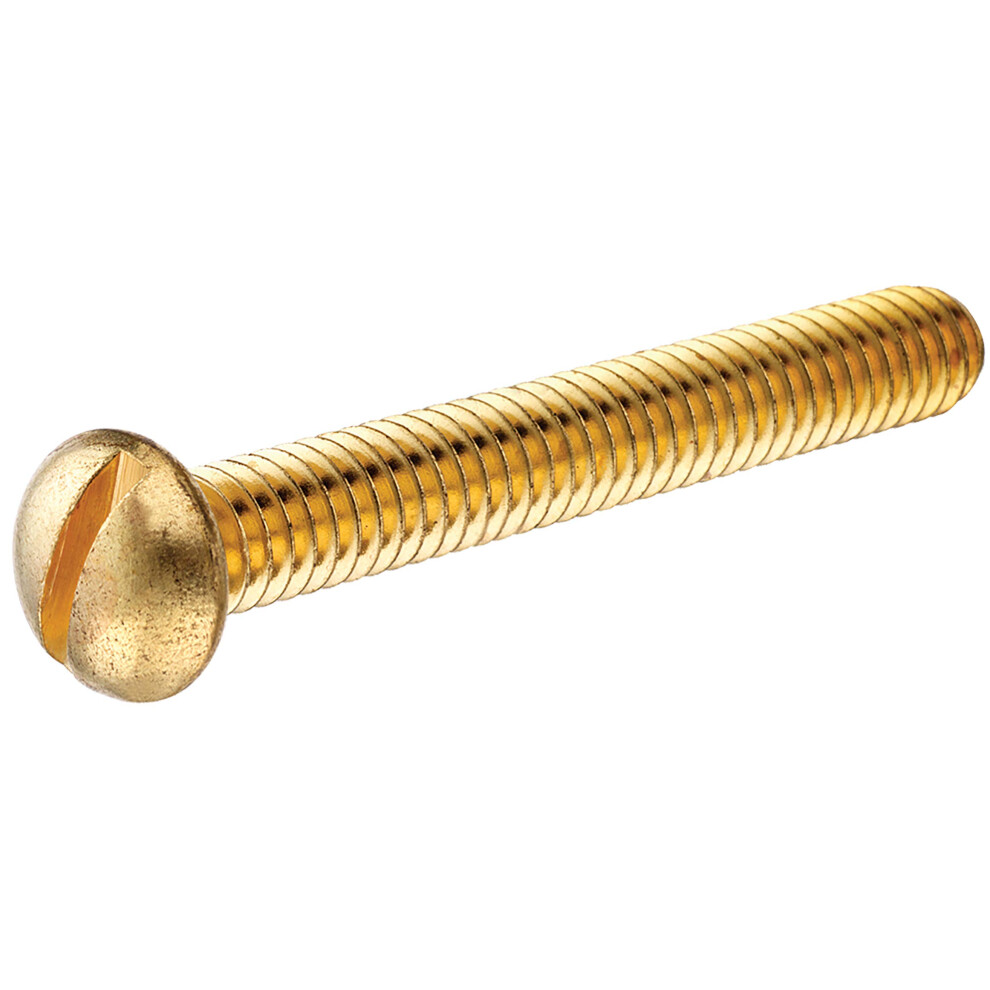 The Hillman Group 2008 8-32 X 1-1/4 Brass Round Head Slotted Machine Screw 24-Pack 008236015225