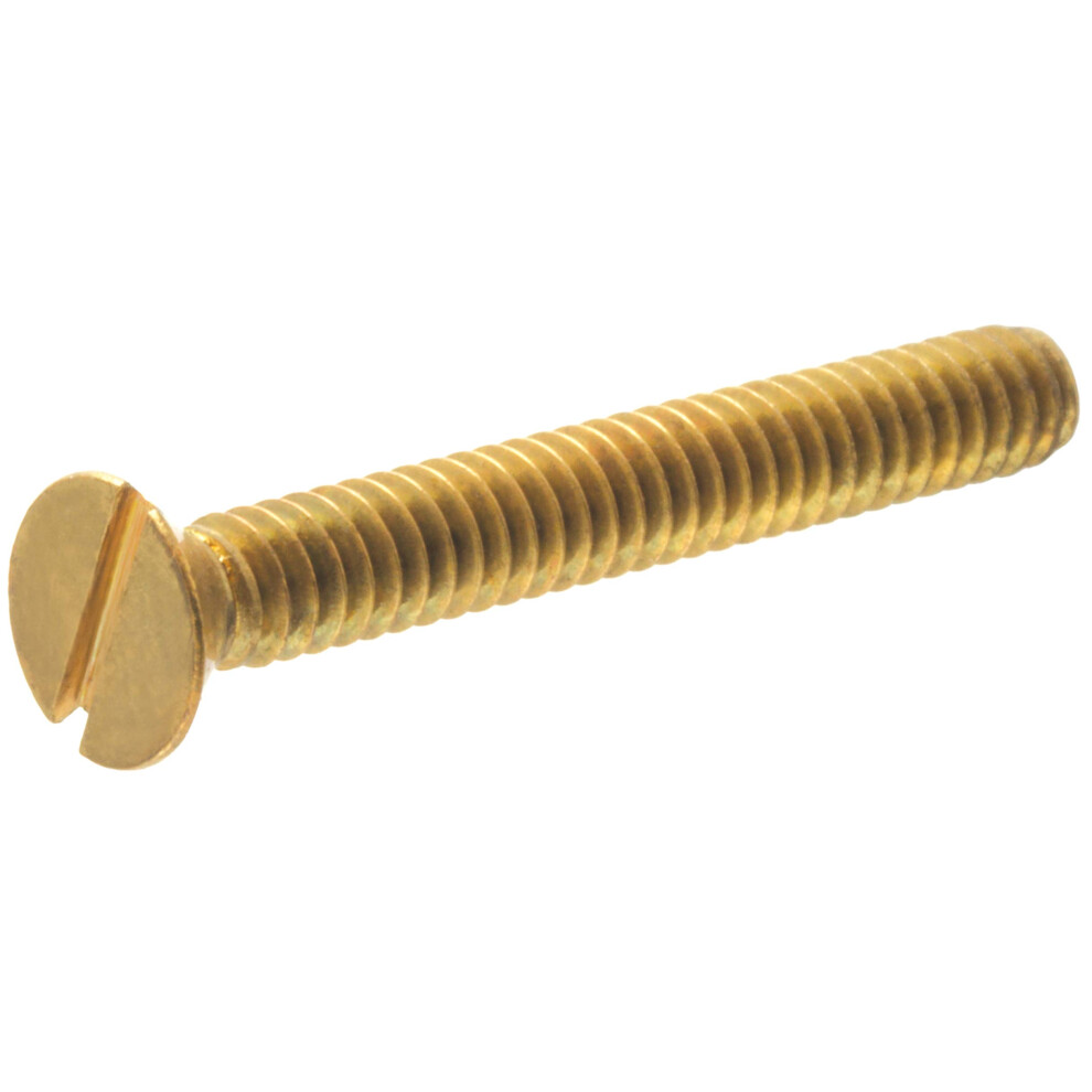 The Hillman Group 2093 Brass Flat Head Slotted Machine Screw 8-32 X 1-1/4 24-Pack 008236016079
