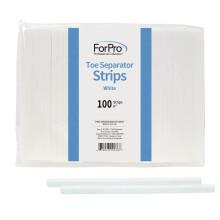 ForPro Toe Separator Strips  Individual Pedicure Toe Separators  6  L  White  100-Count