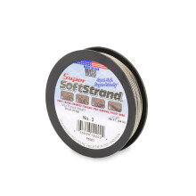 Drut do zawijania zdjęć ze stali nierdzewnej Super Softstrand pokryty winylem Rozmiar nr 3 20 funtów / 9 kg 180 stóp / 54 m