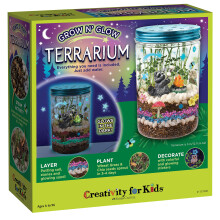 Creativity for Kids Grow 'N Glow Terrarium Kit for Kids - Educational Science Kits Ages 6-8+ Kids Gifts for Boys and Girls Craft and STEM Projects