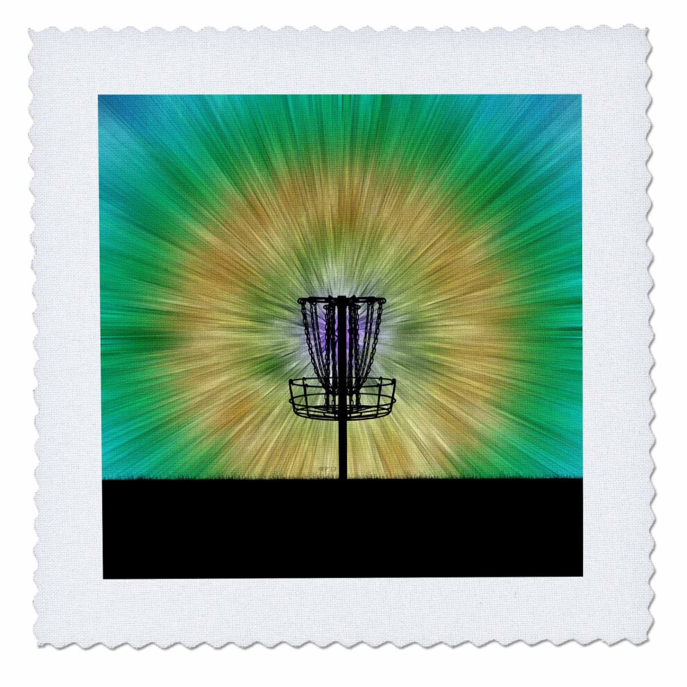 Panier De Disc Golf Tie-Dye 3Drose - Motif Color De Panier De Disc Golf Tie-Dye - Couverture Carr E 6 X 6 Pouces (Qs_173456_2)-image