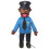 Poupée Ventriloque Policier Noir 25" Corps Complet 1