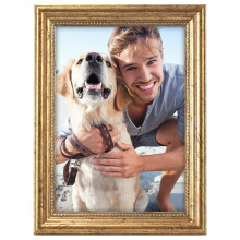 Malden International Designs 2177-57 Classic Wood Picture Frame  5x7  Gold