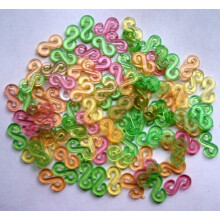 Shuiniba S Clips Gummib?nd Refill S?t til DIY Armb?nd Craft til Plastic Chain Links Armb?nd Farverigt - 200 stk.