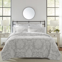Laura Ashley Quiltset, katoenen omkeerbaar beddengoed met bijpassende kussenslopen, lichtgewicht woondecoratie, ideaal voor alle seizoenen. Queen Vene