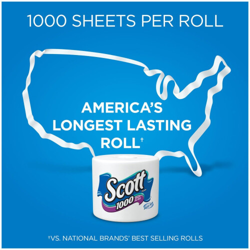 Scott Regular Roll Tissue 1 Ply White 8 Rolls 1
