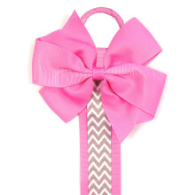 allydrew Long Ribbon -hiusklipsi ja -housupidike - Hot Pink Chevron