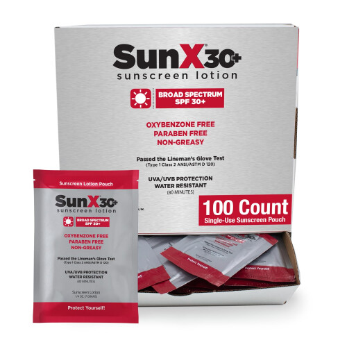 Sun X 30+ SPF Ατομικά Πακέτα Αντηλιακού Ταξιδιού - Πακέτο 100 Δωρεάν Paraben & Oxybenzone