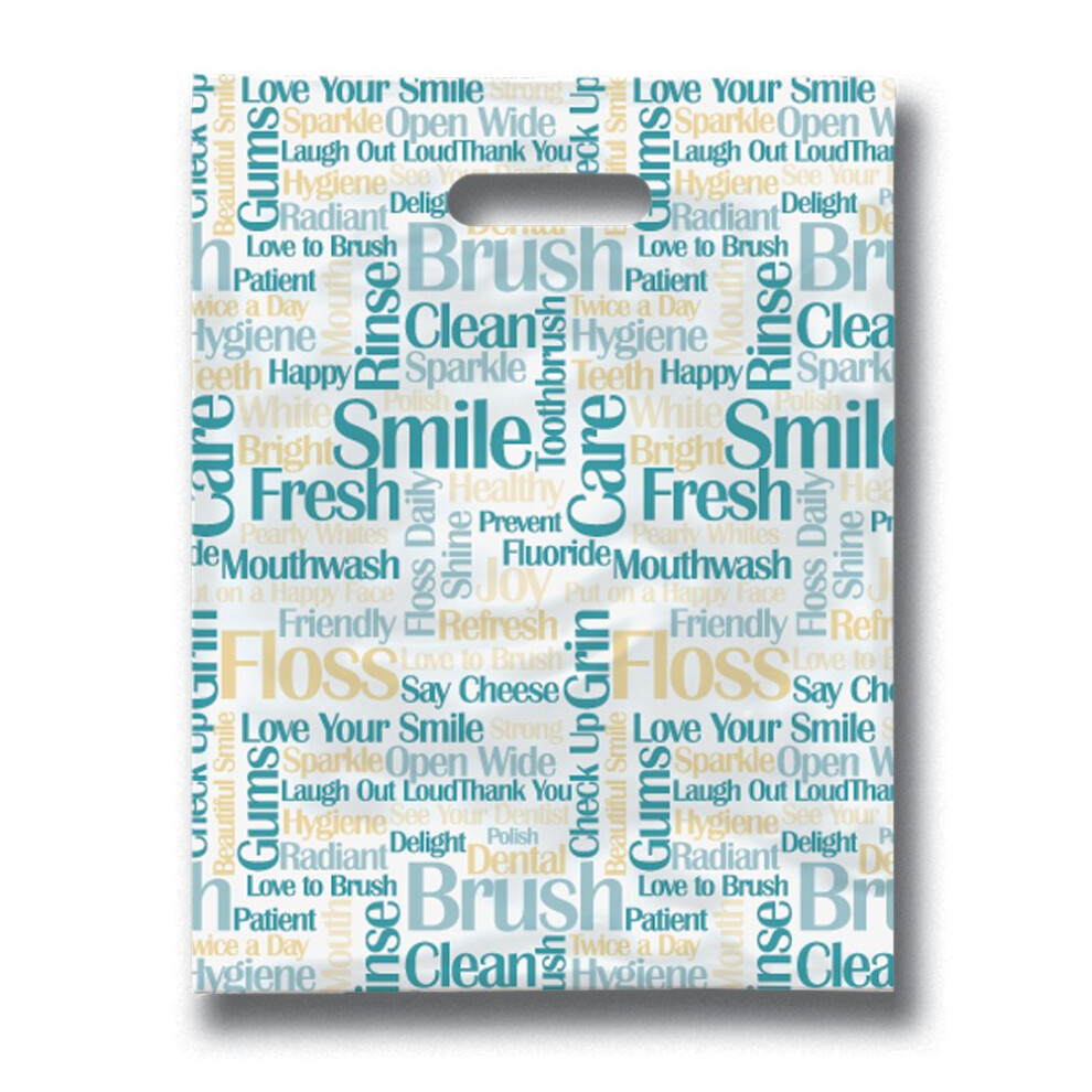 Sacs Cadeaux Dentaires Tooth Talk 8"""""""" X 10"""""""" Paquet De 100-image