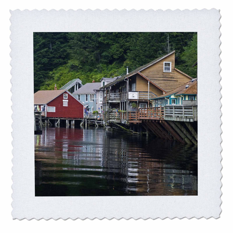 3Drose Qs_87389_3 Alaska Ketchikan. Maisons De Canal Creek Street - US02 BJA0239 - Galerie Jaynes - Carr De Courtepointe 20 X 20 Cm-image