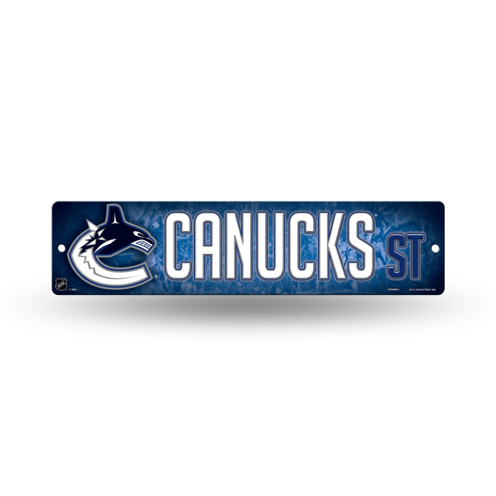 Rico Industries Hsn8801 Plastic Street Sign Vancouver Canucks