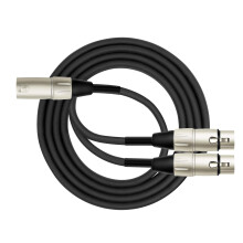 Kirlin-kaapeli Y-301-06 - 6 jalkaa - XLR-uros-kaksois-XLR-naaras Y-kaapeli