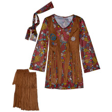 Fun World Peace & Love Hippie Costume Small 4-6 Multicolor
