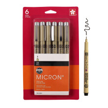 Sakura Pigma Micron Fineliner Pens - Archival Black Ink Pennor - Pennor fr att skriva ritning eller journalfring - Black Ink - 08 Point Size -