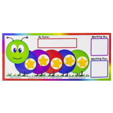 Kenson Kids Jeg kan g?re det! Caterpillar Token Board Dry Erase Star Chart for Kids Incentive-Alder 3-10 Farverig magnetisk bel?nningskort med p