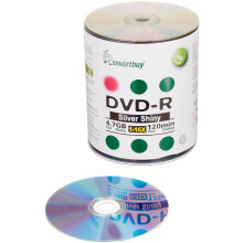 Smart Buy 100 kusov DVD-R 4,7 GB 16x leskl    strieborn    pr   zdne d   tov    video filmov    nahr   vateln    m   di    disk 100 diskov 100 kusov