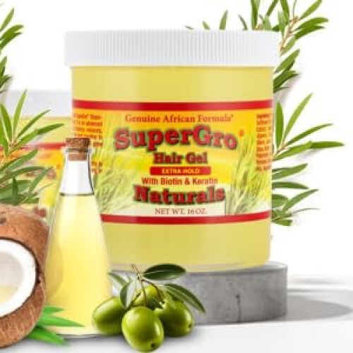Γνήσιο Αφρικανικό Τζελ SuperGro Extra Hold για Φυσικό Χτένισμα Μαλλιών - 450 ml 2