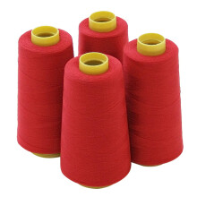 4 stora kottar (3000 meter vardera) av polyestertrdar fr att sy quiltning serger rd frg frn trdnanny