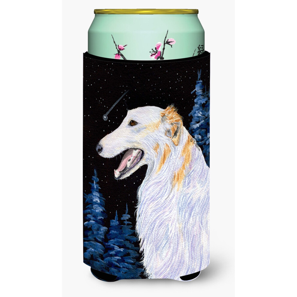 Caroline's Treasures SS8626TBC Borzoi Tall Boy Hugger Manchon Isotherme Pour Canette Lavable En Machine Manchon Isotherme Pliable Pour Boissons-image