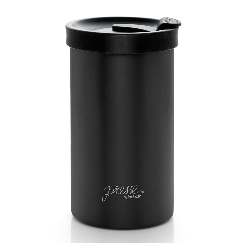 PRESSE by Bobble French Coffee Press And Insulated Stainless Steel Travel Tumbler for On-The-Go Brewing - 13 oz (Stainless Steel)
