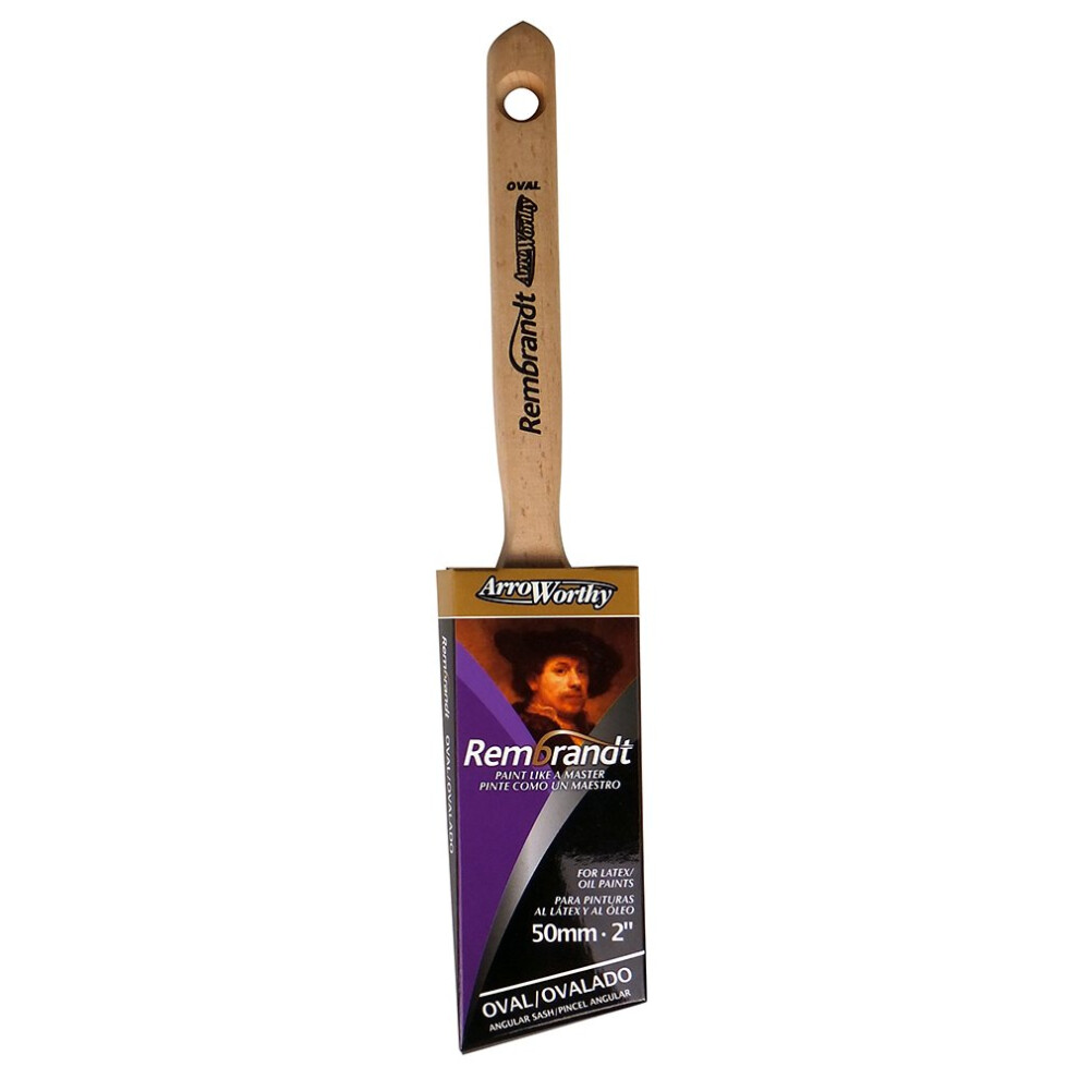 6420-2 2 Rembrandt Angle Sash Semi-Oval Brush - Polyester 740962306665