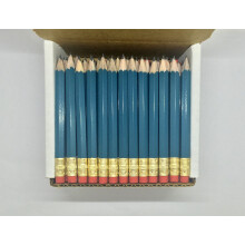 Halve potloden met gum - Golfklas Pew Short Mini Small Non Toxic Houten Hexagon Sharpened 2 Pencil (Color - Teal Box of 72) (Half Gross) Golf Pocket