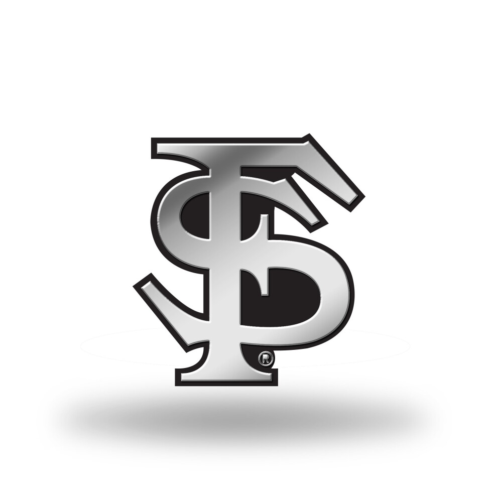 Rico Industries Ncaa Florida State Seminoles Chrome Finished Auto Emblem 3D Sticker Silver 094746802554