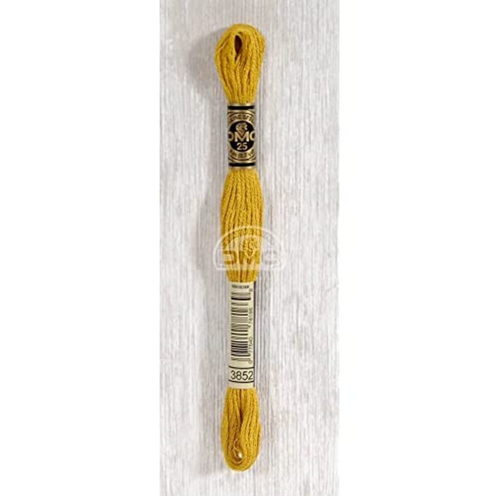 DMC Embroidery Floss  Cotton  3852 Yellow  8 m