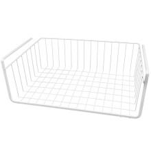 15"" inch eenvoudig te installeren witte draad onder kast draad hangende mand plank organisator rek voor keuken bijkeuken badkamer wit
