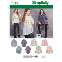 Simplicity Creative Patterns US1013H5 Misses Shirt with Fabric Variations Size H5 (6-8-10-12-14)