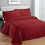 Fancy Collection Luxury Bedspread Coverlet Embossed Bed Cover Solid Over Size New (Red Full/Queen) 1