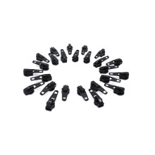 ZipperStop-distribut?r YKK -Zipper Repair Kit Solution YKK #3 Coil Auto Lock Skyder Farve Sort Lavet i USA - 25 stk.