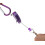 Micro Traders 2 X Chaveiro Retrátil Roxo com Clip Carabiner 2