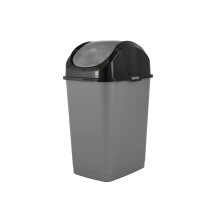 Superio mini co?ul de gunoi de plastic cu capac de vrf de balans de 1,25 litri compact de gunoi de gunoi portabil pentru blat pentru blat, alcat