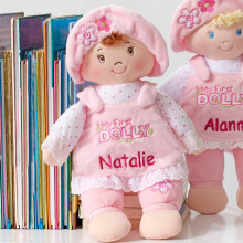 DIBSIES Gepersonaliseerde mijn eerste Dolly - 13 inch (Brunette)