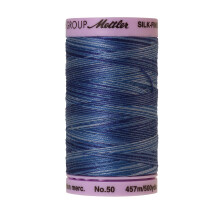 Mettler silkefinish spraglet bomuldstr?d 500 yd/475m aftenbl?