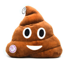 YINGGG 32cm Poop Plush Pillow Round Triangle Emotion Cushion Cute Decorative Stuffed Toy Brown Gifts for Kids and Friends