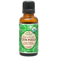 Amerikaanse biologische citronella etherische olie USDA-gecertificeerd 100% puur 30 ml Verbeterde doppen en druppelaars - Gebruikt voor huidverzorgin
