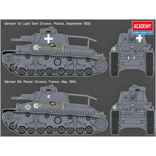 ACADEMY Pz.BEF.wg.35(t) German Command Tank Model Kit 2