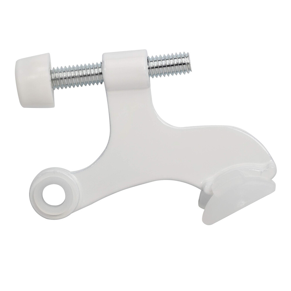 10 Pack Rok Hardware Adjustable Heavy Duty Hinge Pin Door Stop in White Finish  ROKDSP1WH
