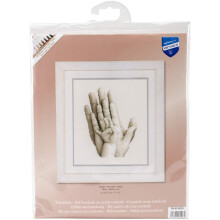 Vervaco 14 Count Hands On Aida Kit de ponto cruz contado 8"""" x 10""""