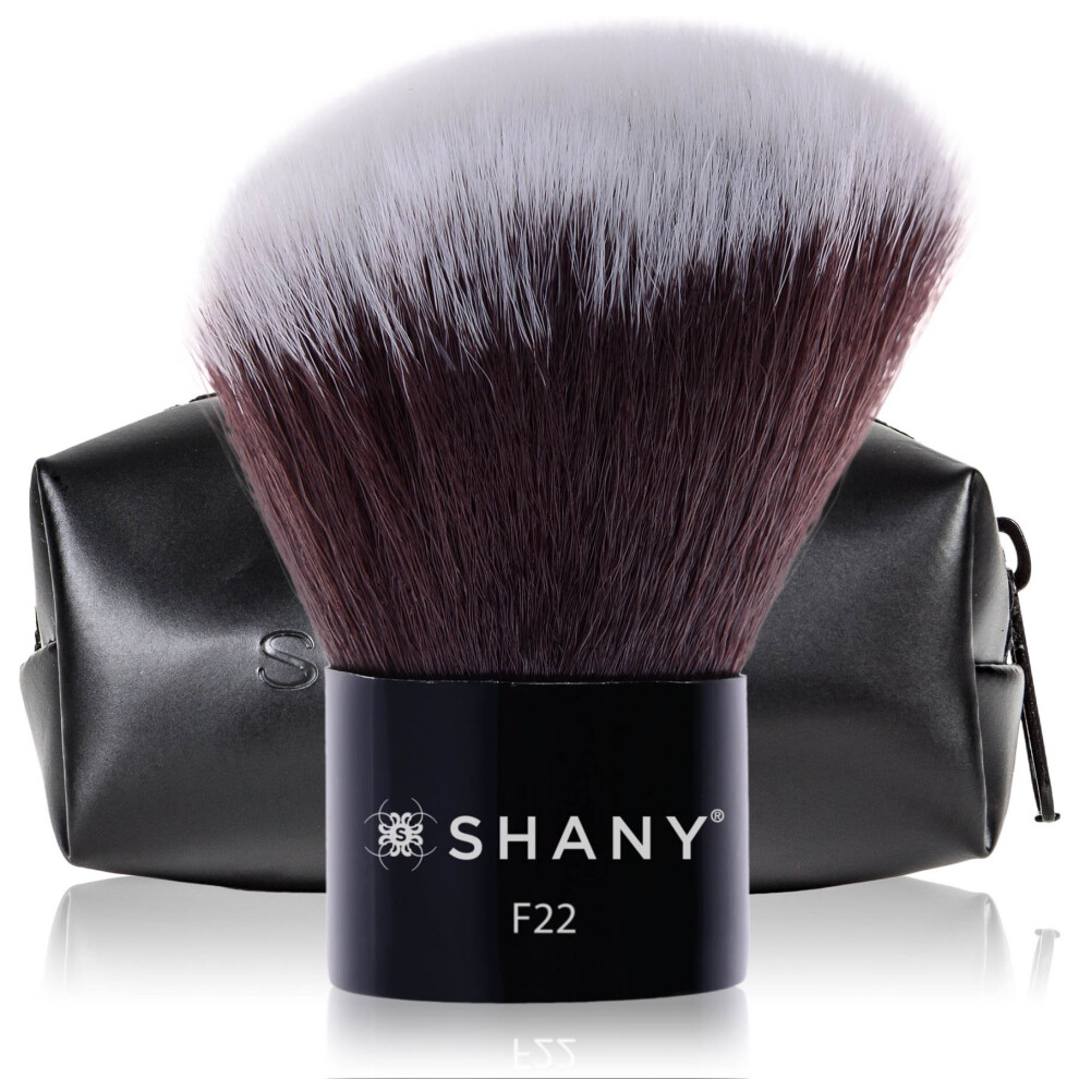 Shany Angled Kabuki-Blush & Bronzer- Vegan-Friendly Synthetic Bristles